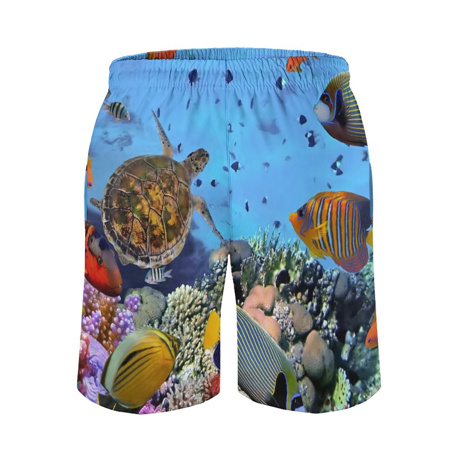 Amazon.co.jp: ショートパンツ 海生物 亀 フィッシュ ビーチパンツ